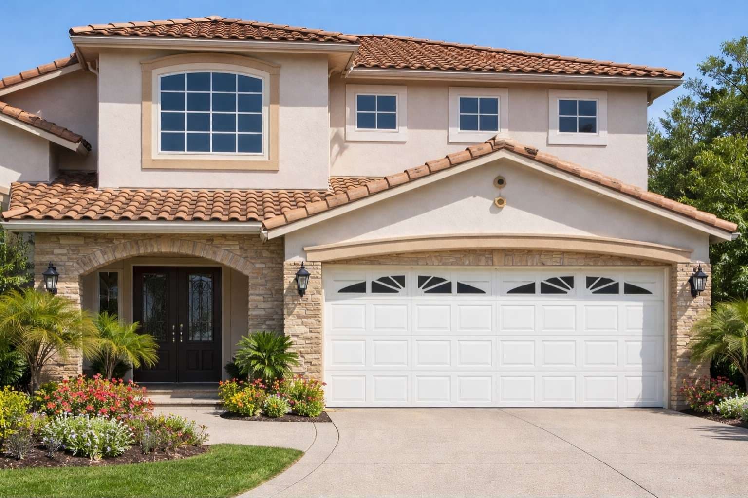 Modern Vinyl Garage Door Model 1200